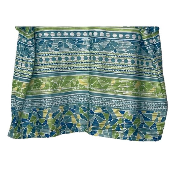 Alfred Dunner Woman  Top Sz 1X Lined Pullover Embellish Collar Blue Green Shirt - Picture 5 of 11